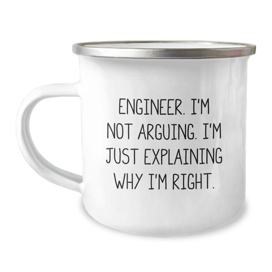 Funny Engineer Gifts for Him, Camping Mug, Explaining Why I'm Right, Graduation Unique Gifts from Dad - Image 1