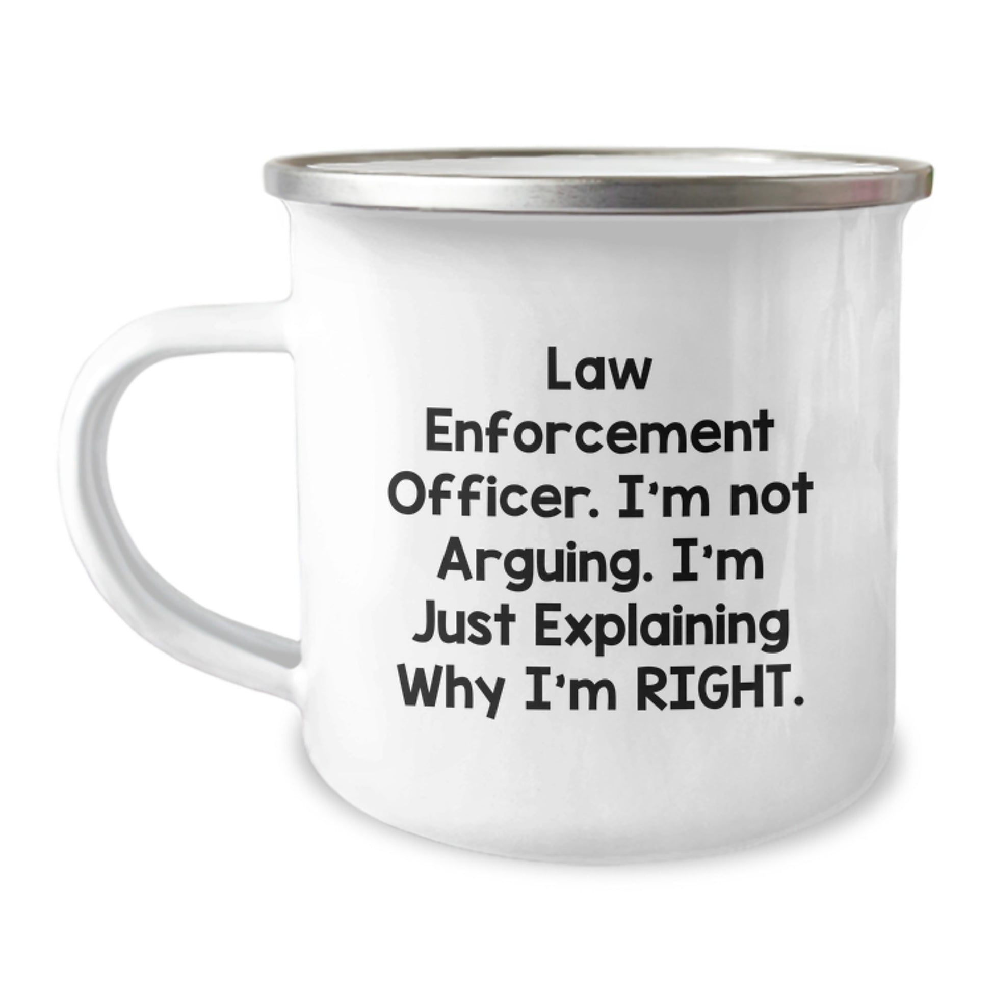 Funny Law Enforcement Officer Gifts for Men, Law Enforcement Officer Camping Mug with Inspirational Quote - Gifts from Family to Law Enforcement Officer - Image 1