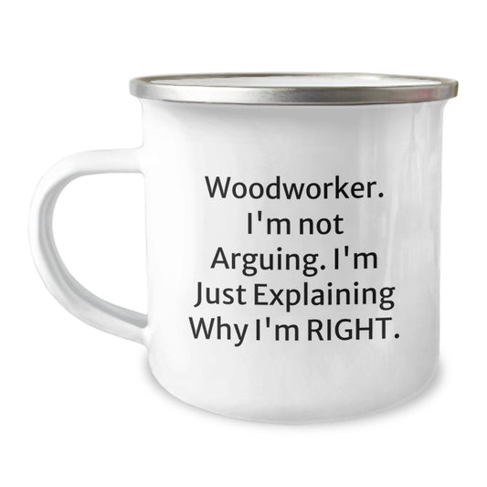 Funny Woodworker Gifts from Friends, Unique Camping Mug for Woodworker, Graduation Unique Gifts for Men - Image 1