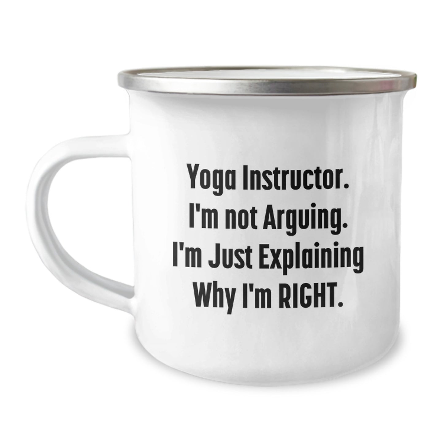 Funny Gifts from Friends, Yoga Instructor Unique Christmas Unique Gifts for Men, Funny Yoga Instructor Camping Mug - Image 1