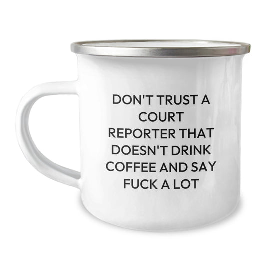 Funny Court Reporter Gifts from Family, Unique Camping Mug for Court Reporter, Graduation Unique Gifts for Court Reporter - Image 1