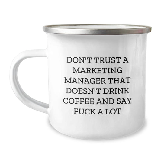 Marketing Manager Gifts for Men Funny Graduation Unique Gifts from Dad Friends Family Stainless Steel Camping Mug - Image 1
