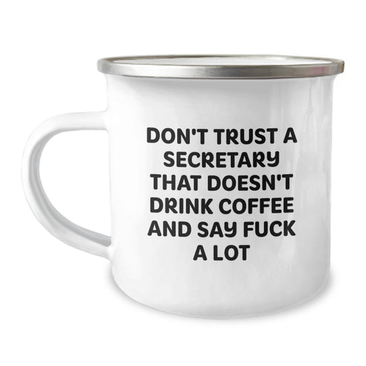 Funny Secretary Gifts for Secretary - Inappropriate Humor Camping Mug for Men - Funny Coffee Mug for Secretary Friends - Graduation Unique Gifts from Friends - Image 1