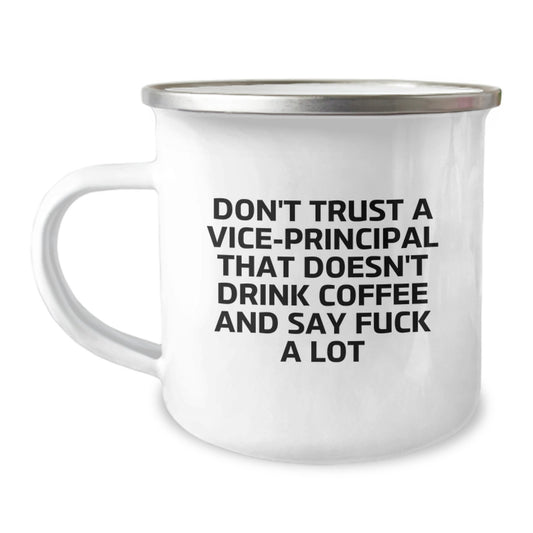 Funny Vice-Principal Gifts for Men, Vice-Principal Unique Gifts from Friends, Vice-Principal Camping Mug with Funny Quote - Image 1