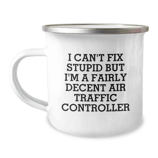 Fairly Decent Air Traffic Controller Gifts for Men - Funny Camping Mug for Air Traffic Controller Graduation - Image 1