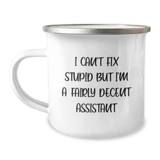 Funny Assistant Gifts from Friends, I Can't Fix Stupid But I'm A Fairly Decent Assistant Graduation Unique Gifts for Assistant - Image 1