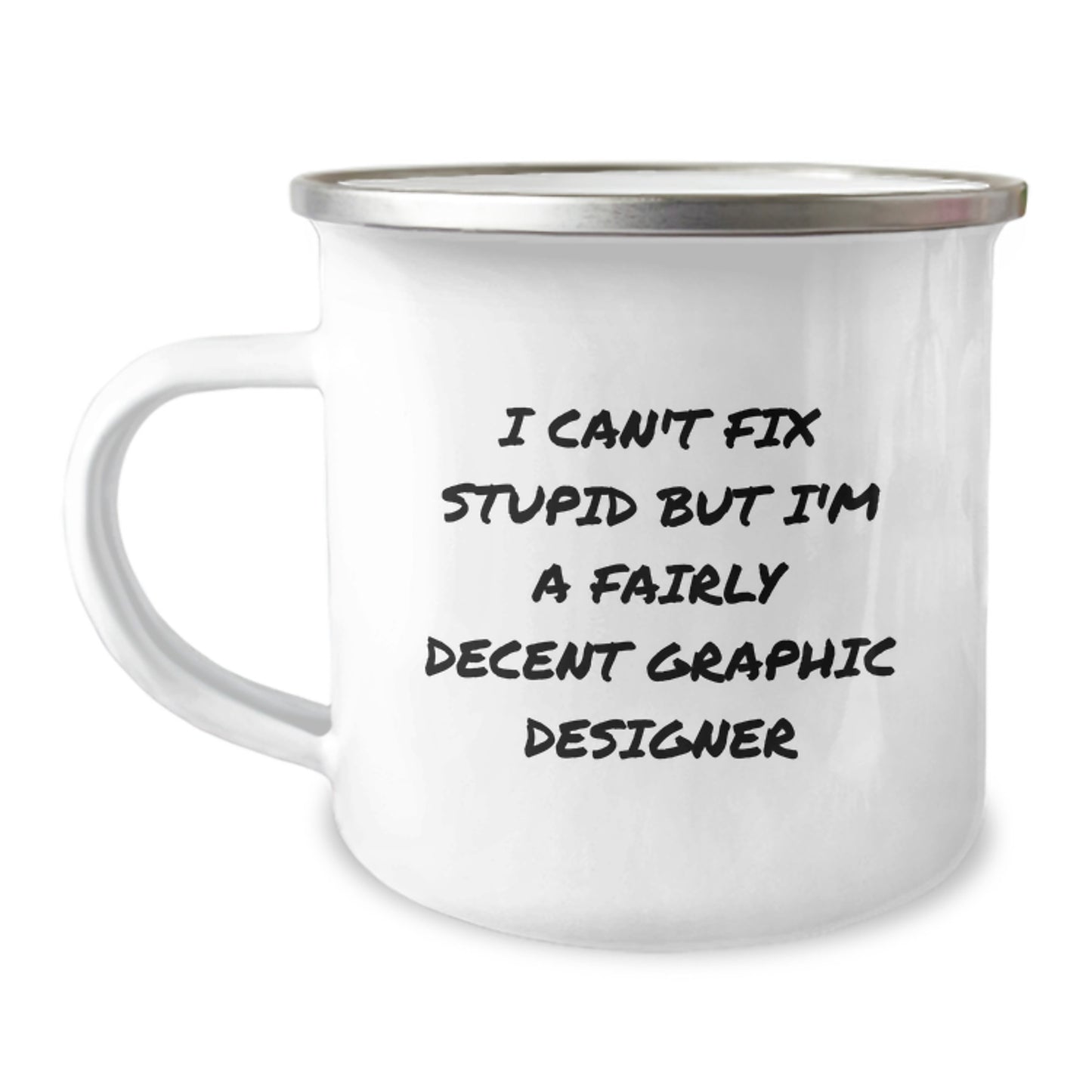 Graphic Designer Keepsake Camping Mug for Him Birthday Gift Premium - Image 1