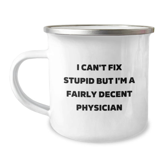 Funny Physician Gifts from Friends, Physician Camping Mug for Men, Unique Graduation Unique Gifts - Image 1