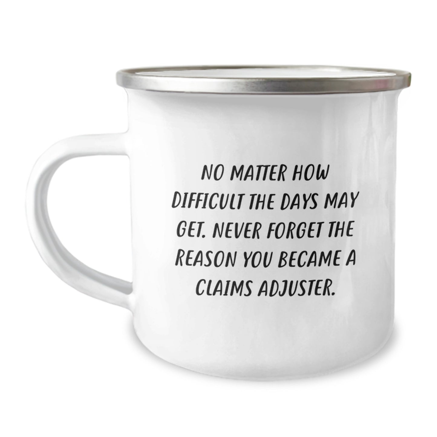 Claims Adjuster Inspirational Gifts for Men from Coworkers - Never Forget Why You Became an Adjuster, Funny Camping Mug for Graduation - Image 1
