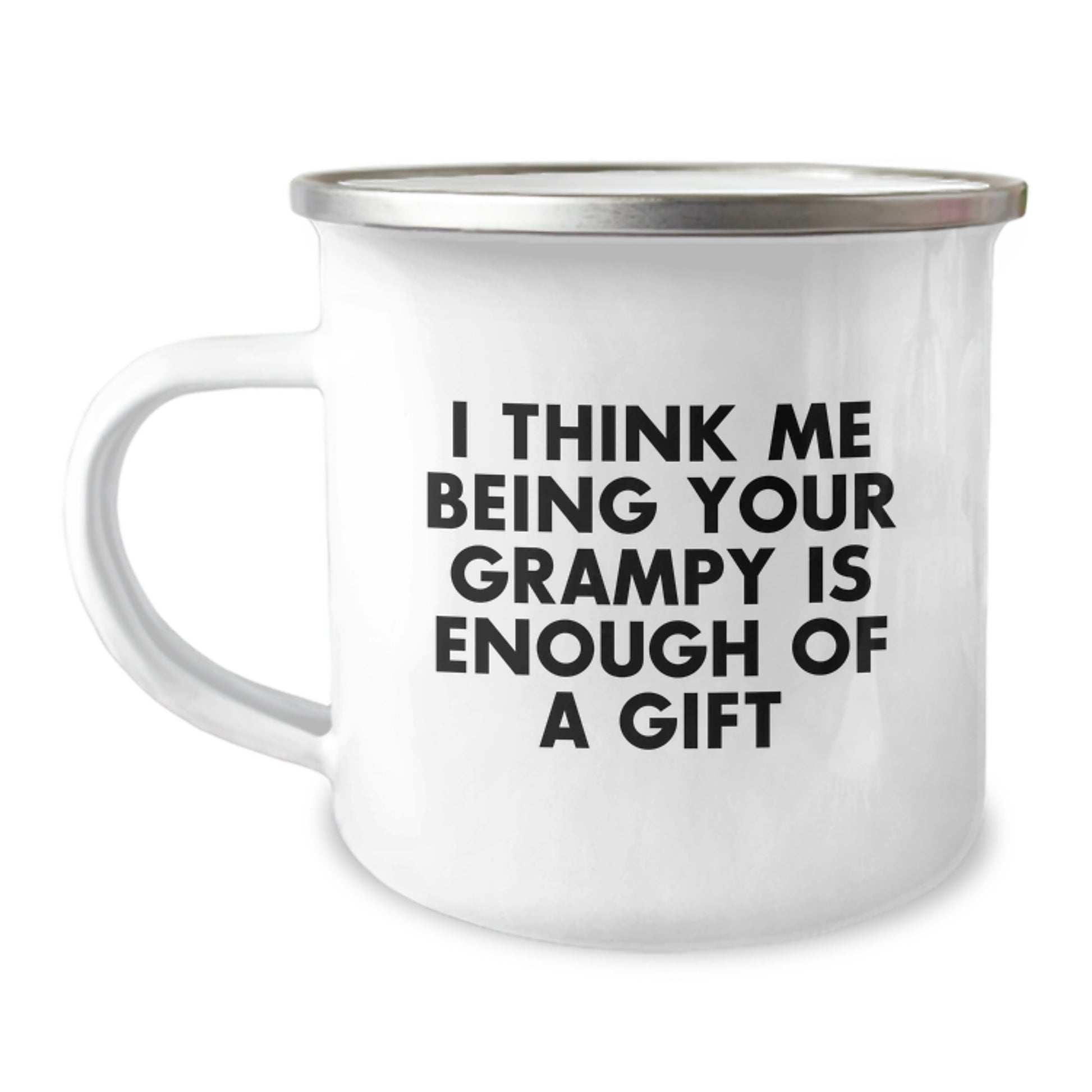 Grampy Keepsake Camping Mug for Him Birthday Gift with Enamel Finish - Image 1