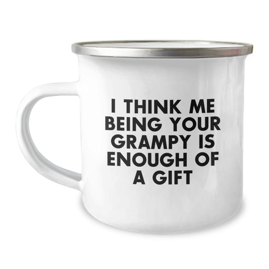 Grampy Keepsake Camping Mug for Him Birthday Gift with Enamel Finish - Image 1