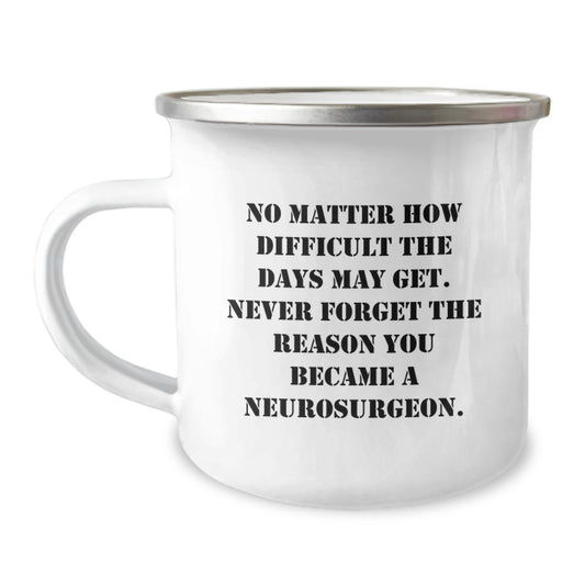 Neurosurgeon Gifts for Men - Inspirational Camping Mug for Valentine's, Funny Quote Reminds You Why You Became a Neurosurgeon, Gifts from Men to Neurosurgeon Friends - Image 1