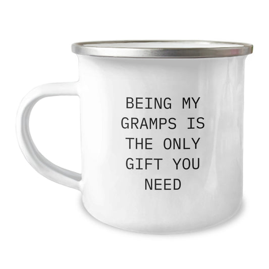 Funny Gramps Gifts for Him-Being My Gramps Is The Only Gift You Need, Unique Graduation Gifts from Family, Funny Camping Mug for Dad, Gramps - Image 1