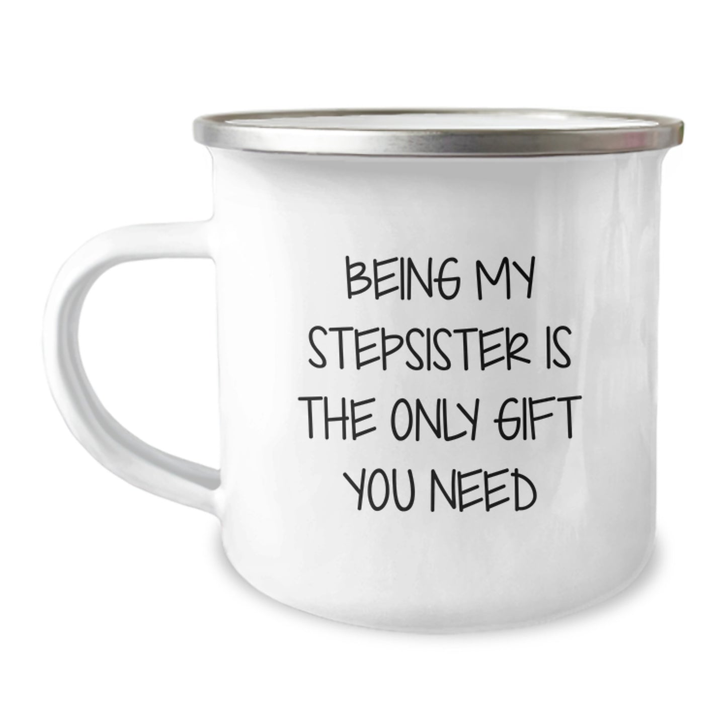 Unique Gifts for Stepsister from Men, Funny Stepsister Camping Mug, Perfect for Valentine's - Image 1