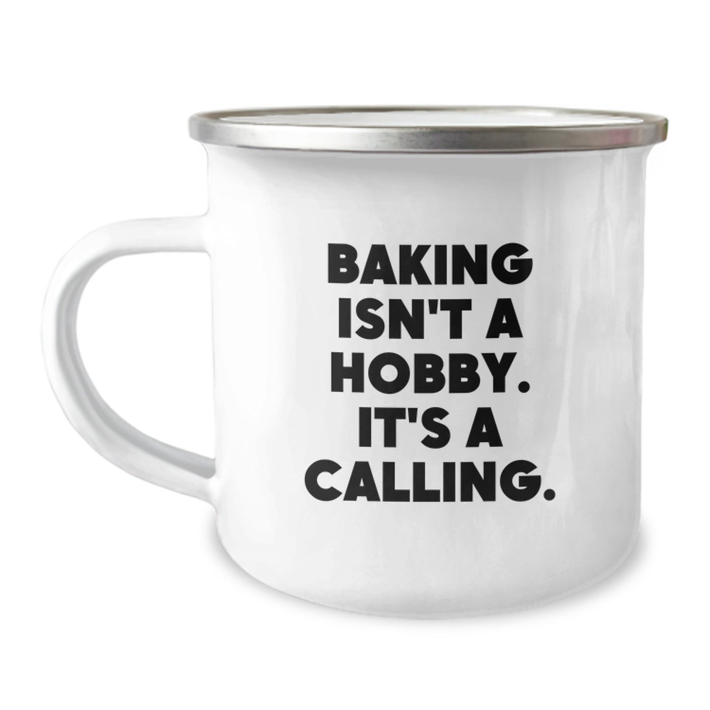 Baking Enthusiasts Gifts from Friends to Baking Lovers - 'Baking Isn't A Hobby. It's A Calling.' Stainless Steel Camping Mug for Graduation Unique Gifts - Image 1