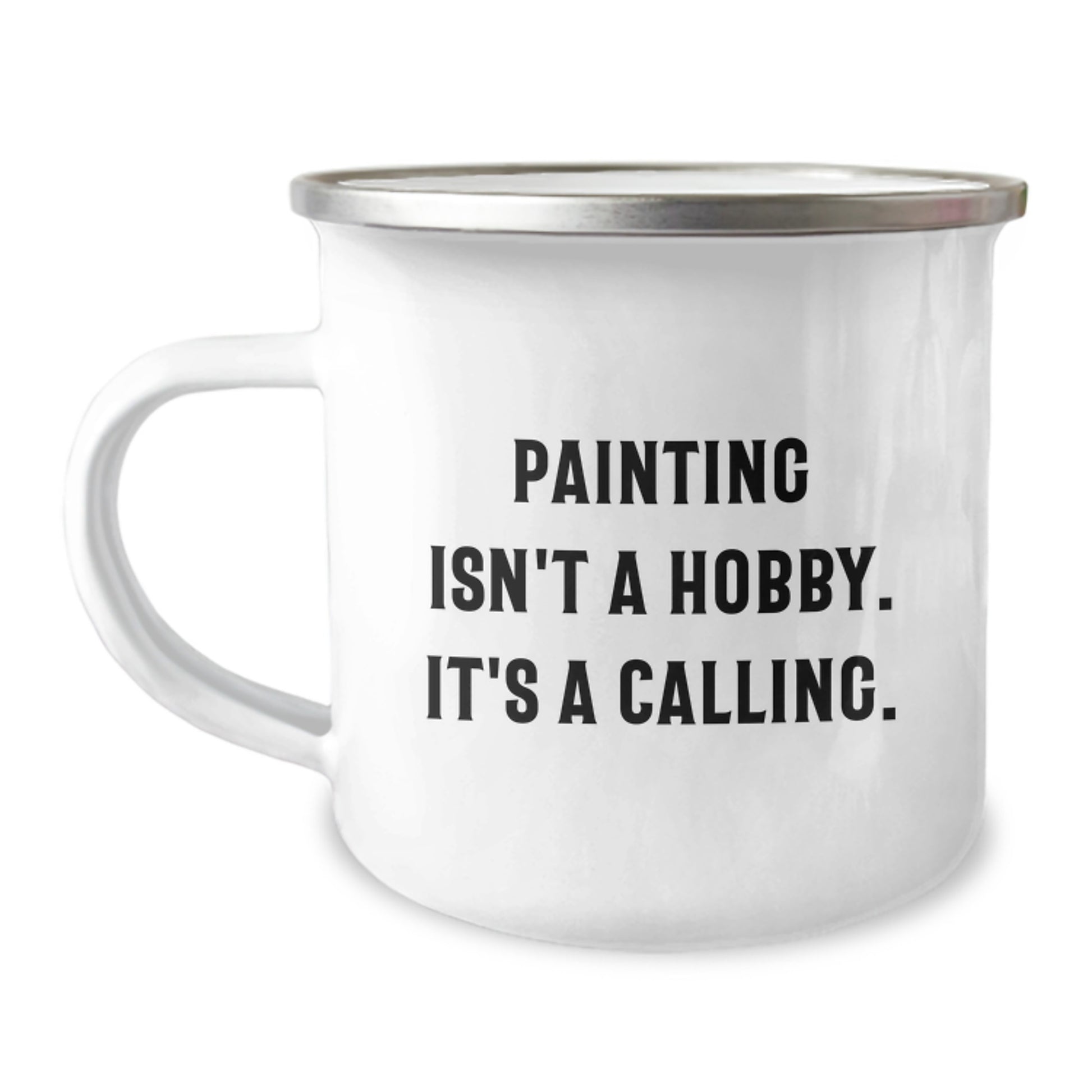 Painting Keepsake Camping Mug for Him Artistic Premium Birthday Gift - Image 1