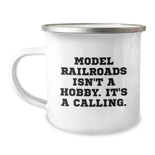 Funny Model Railroads Gifts for Men and Women - Gifts from Friends to Family - Graduation Unique Gifts for Model Railroads Enthusiasts - Camping Mug - Image 1