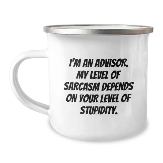 Funny Advisor Gifts for Men - Camping Mug, Graduation Unique Gifts from Friends - Image 1