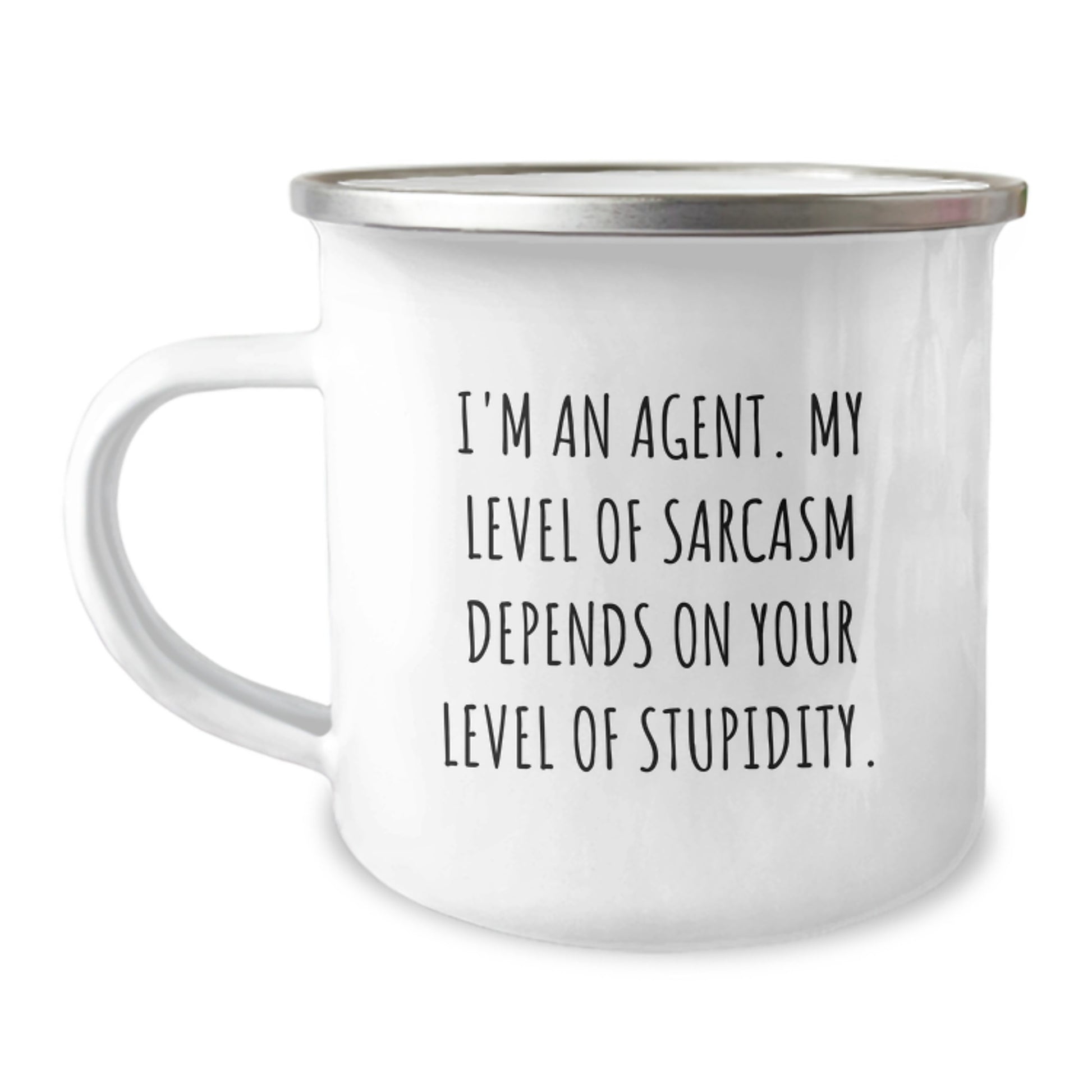 Agent Camping Mug Funny Sarcasm Level Gifts for Agent Friends Family - Image 1