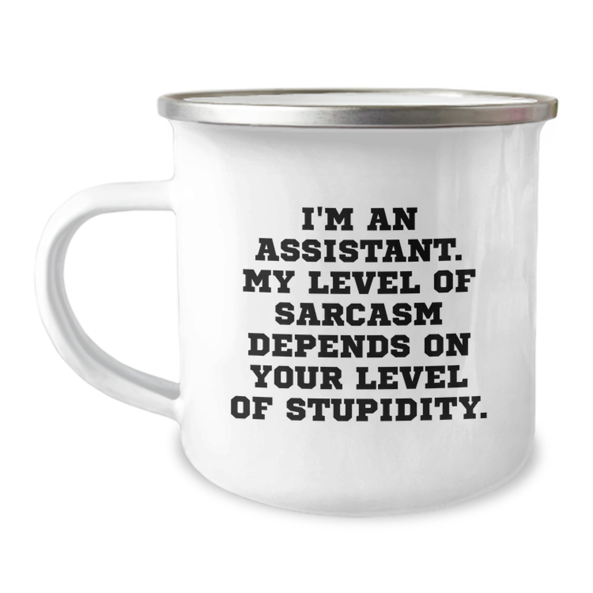 Funny Assistant Gifts for Men from Friends - Sassy Camping Mug for Graduation - Image 1