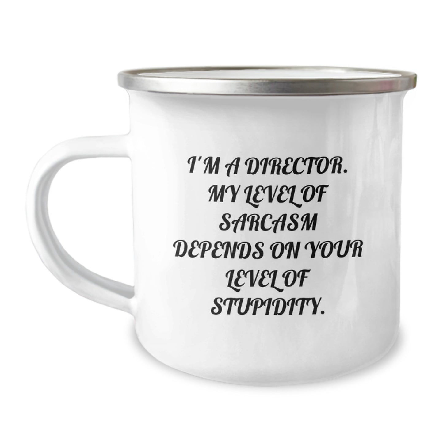 Funny Director Gifts from Friends, Inspirational Camping Mug for Director Graduation Unique Gifts, Director Sarcasm Level Mugs - Image 1