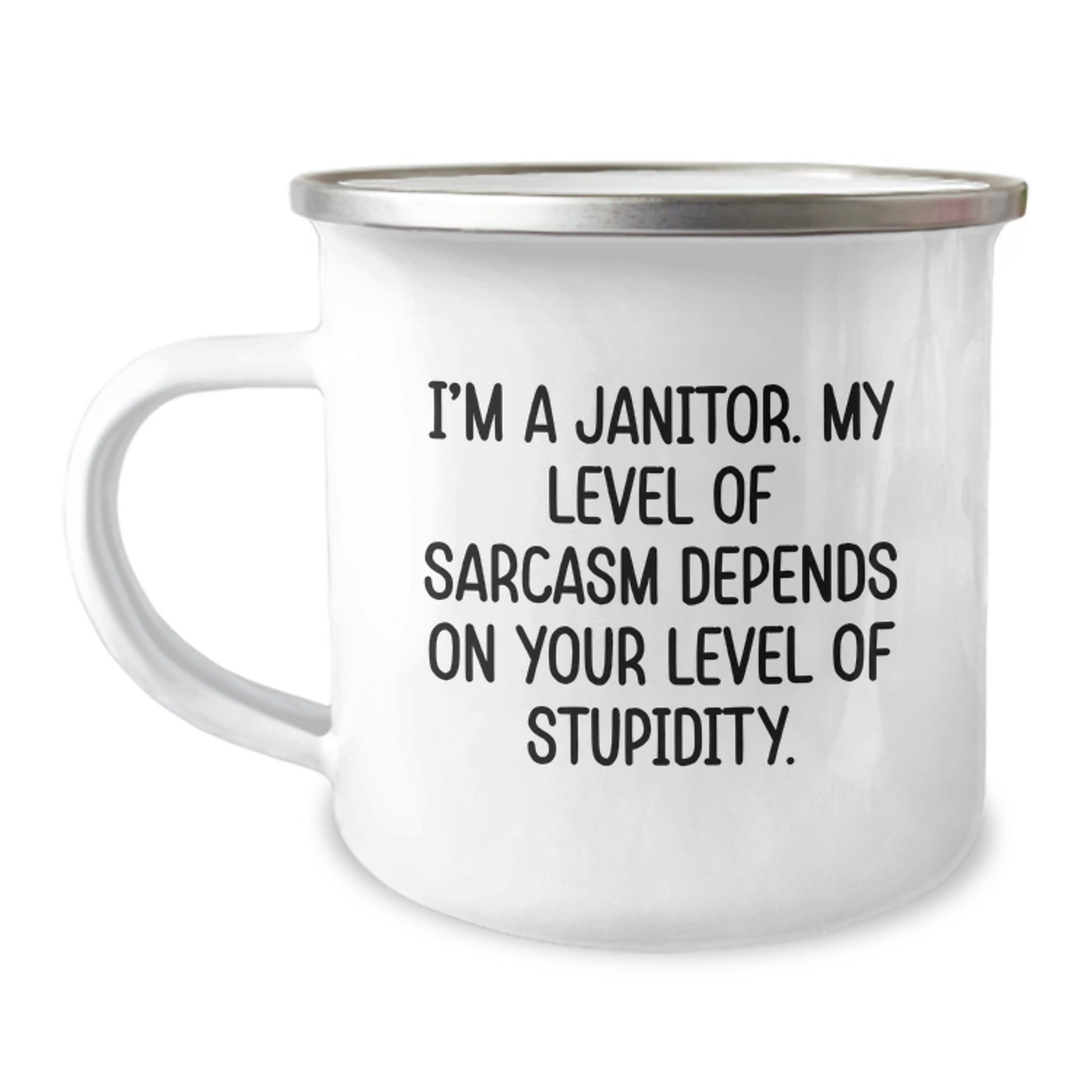 Funny Janitor Camping Mug Gifts from Friends for Graduation, Janitor Humor Gift for Men - Image 1