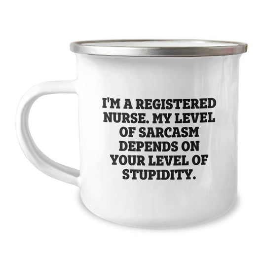 Registered Nurse Keepsake Camping Mug for Him Birthday Gift - Image 1