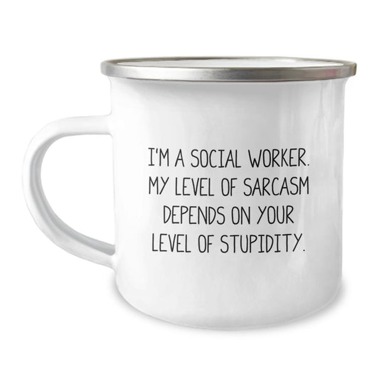 Social Worker Gifts - Funny Camping Mug for Social Worker Men - I'm A Social Worker Gift from Friends and Family - Image 1