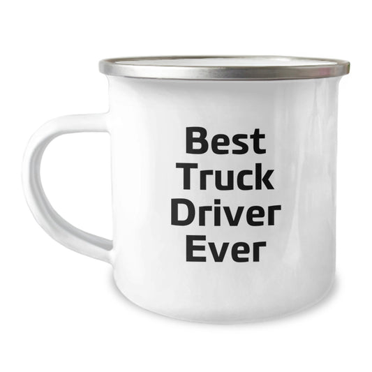 Funny Truck Driver Gifts for Men from Best Truck Driver Ever Camping Mug Stainless Steel with Enamel Finish Christmas Unique Presents - Image 1