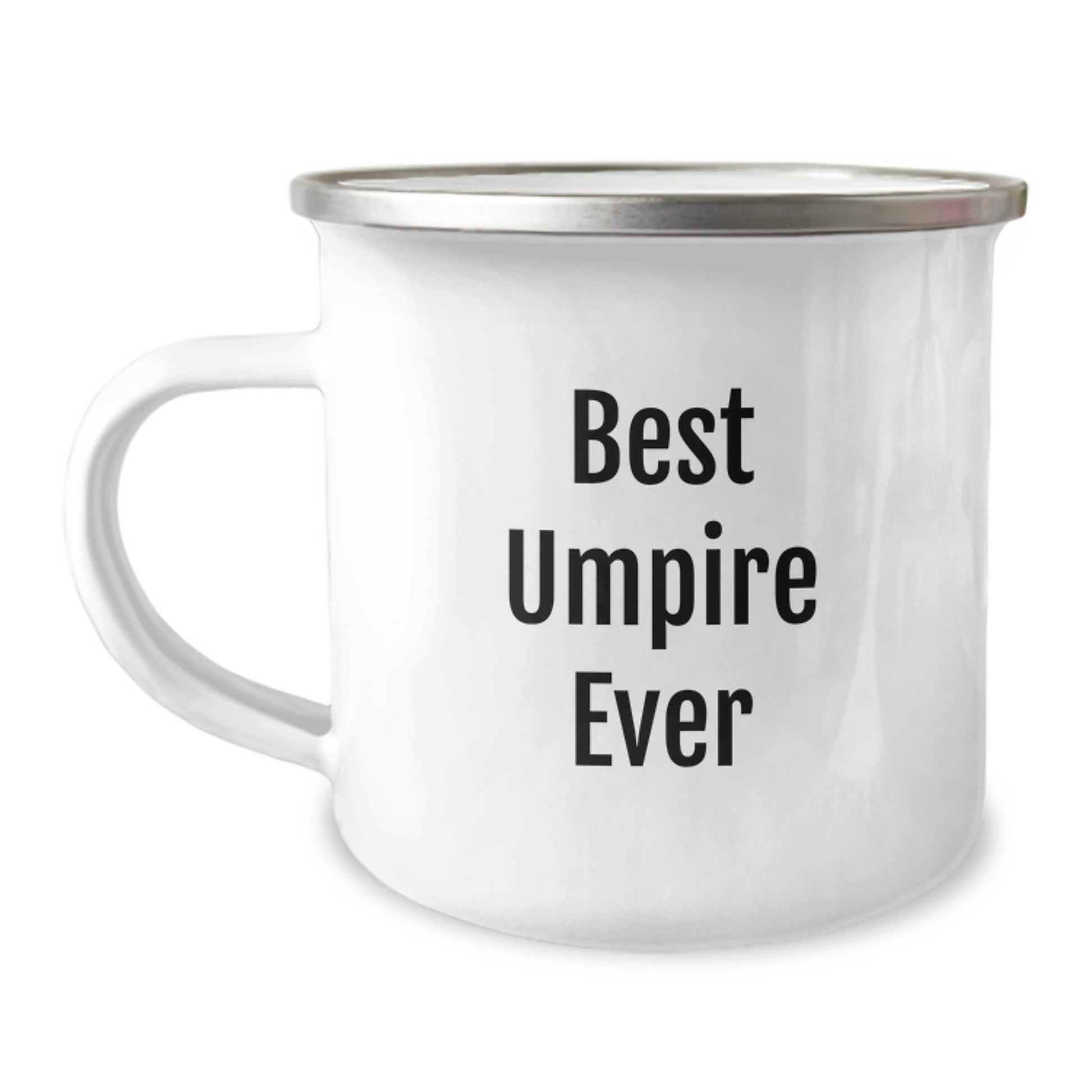Funny Umpire Gifts for Him, Best Umpire Ever Christmas Unique Gifts, Camping Mug for Men, Enamel Finish - Image 1