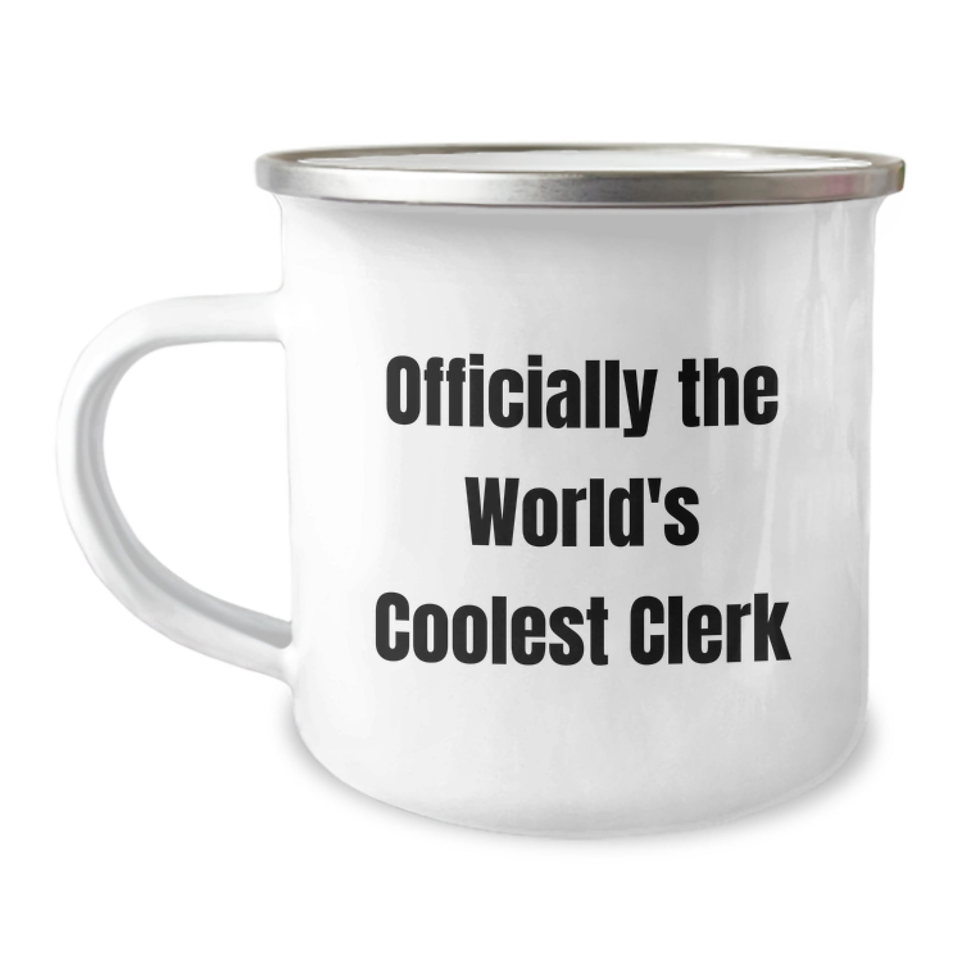 Clerk Gifts from Friends, Gifts for Clerk's Graduation, Camping Mug with Funny Quote - Image 1