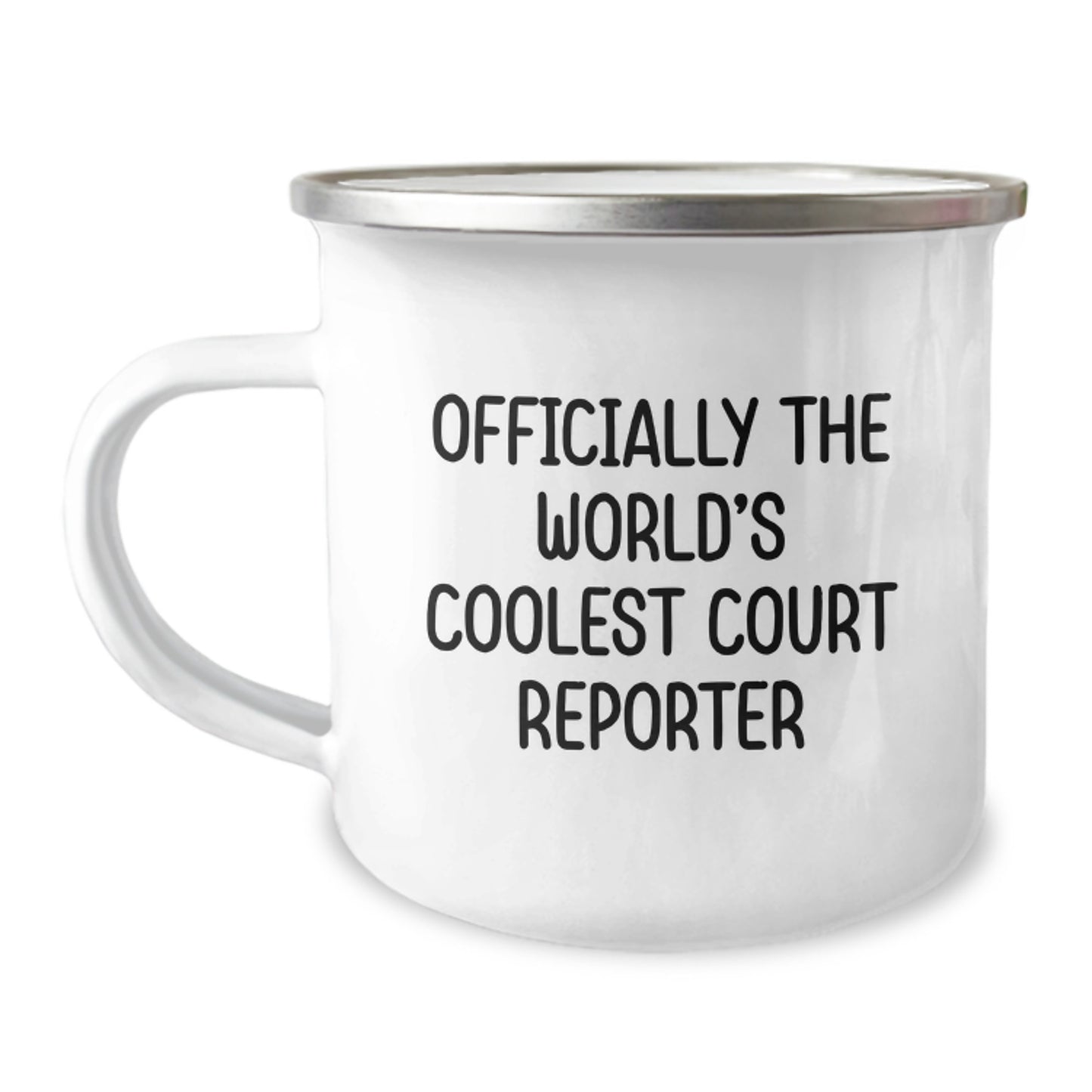 Funny Court Reporter Gifts from Friends, Unique Camping Mug for Court Reporter, Officially The World's Coolest Court Reporter Graduation Unique Gifts - Image 1