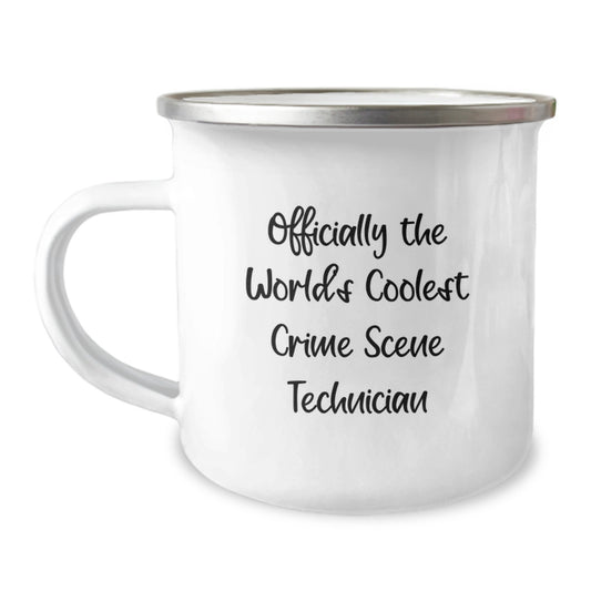 Funny Crime Scene Technician Gifts for Men - Officially The World's Coolest Crime Scene Technician Camping Mug for Graduation Unique Gifts from Family - Image 1