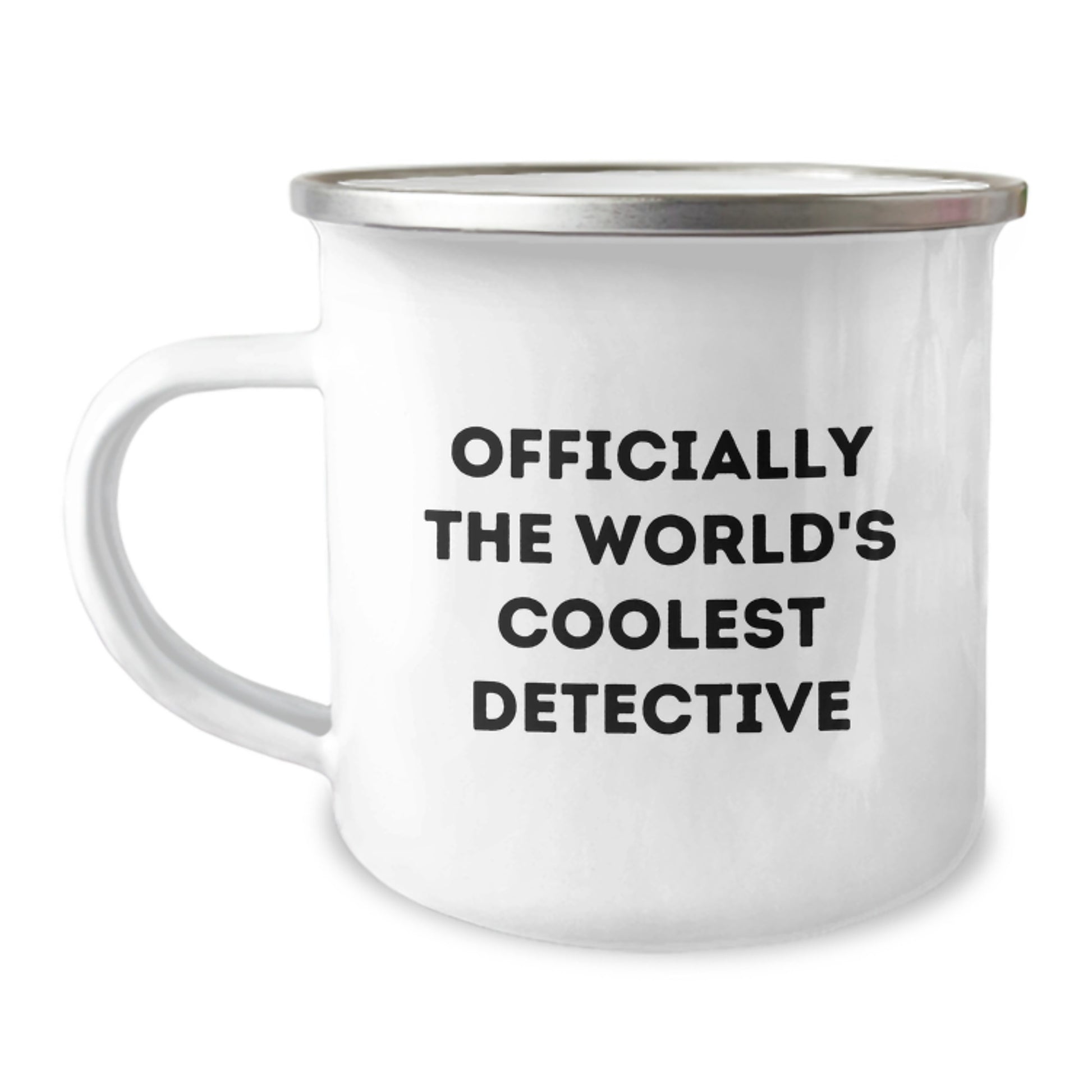 Funny Detective Gifts for Men - Camping Mug Officially The World's Coolest Detective, Unique Graduation Gifts from Friends to Coworkers - Image 1
