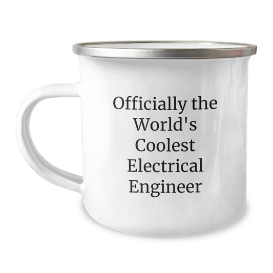 Funny Electrical Engineer Gifts for Men - Officially The World's Coolest Electrical Engineer, Graduation Unique Gifts from Family to Electrical Engineer, Camping Mug - Image 1