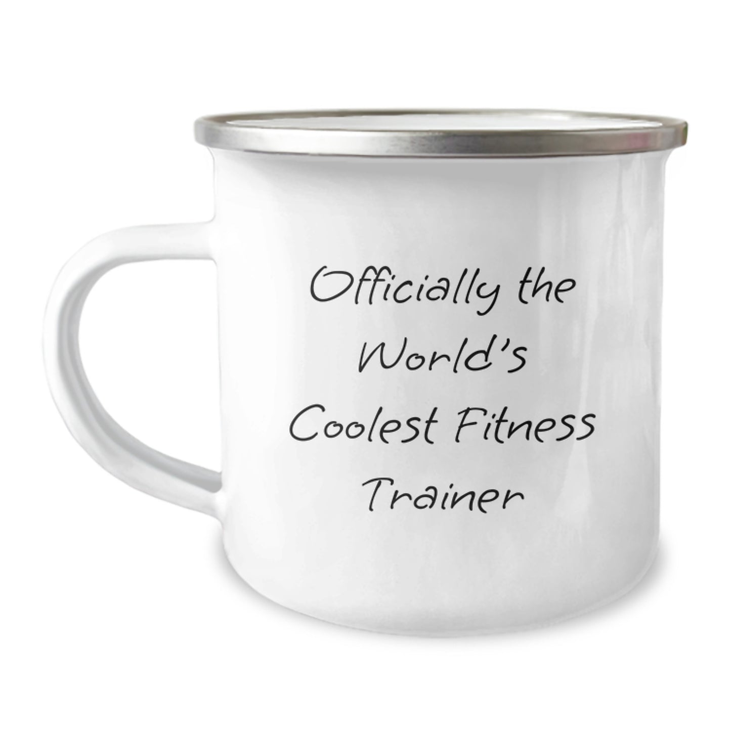 Fitness Trainer Funny Quote Gifts from Friends to Graduation Unique Mugs for Camping Enthusiasts Officially The World's Coolest Fitness Trainer Mug - Image 1