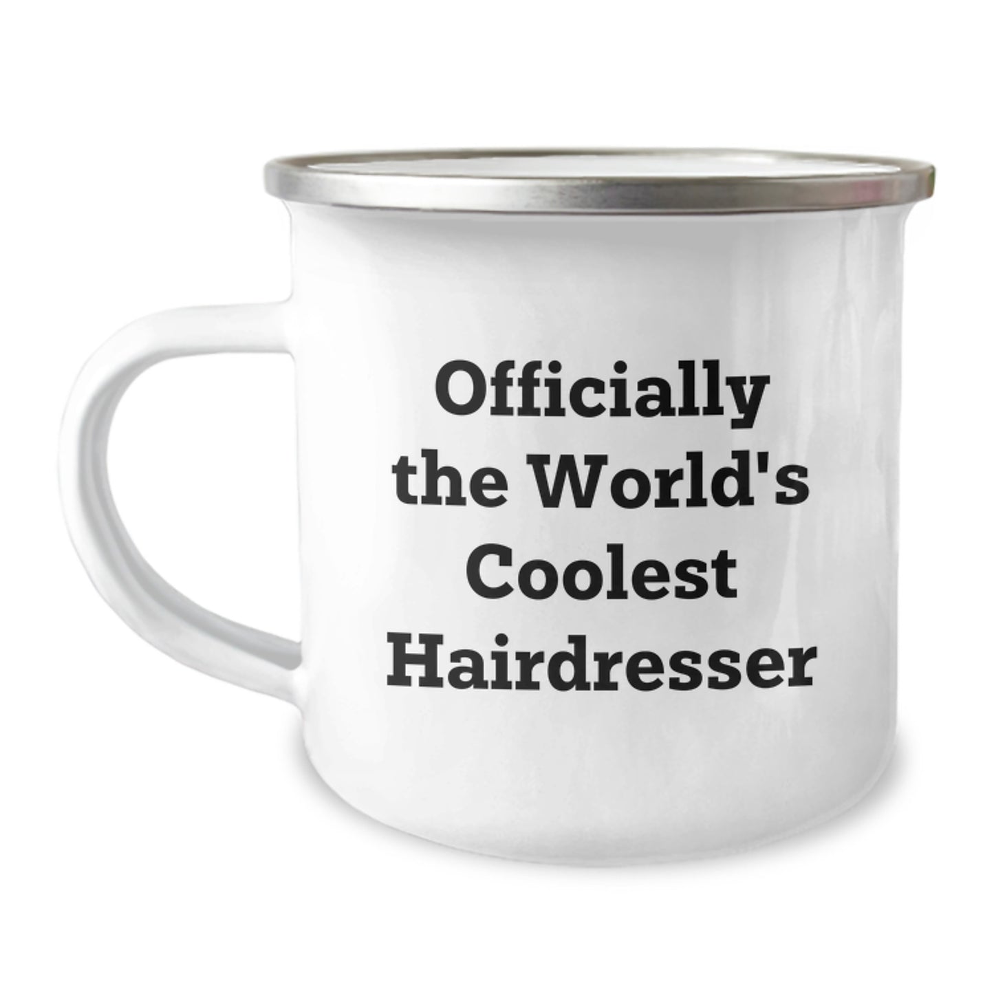 Funny Hairdresser Gifts from Friends, Men, or Family - Officially The World's Coolest Hairdresser Camping Mug for Hairdresser Graduation Unique Gifts - Image 1