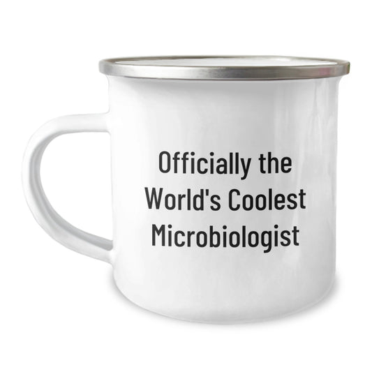 Funny Microbiologist Gifts for Men - 'Officially The World's Coolest Microbiologist' Camping Mug, Perfect Unique Graduation Unique Gifts from Friends to Family - Image 1