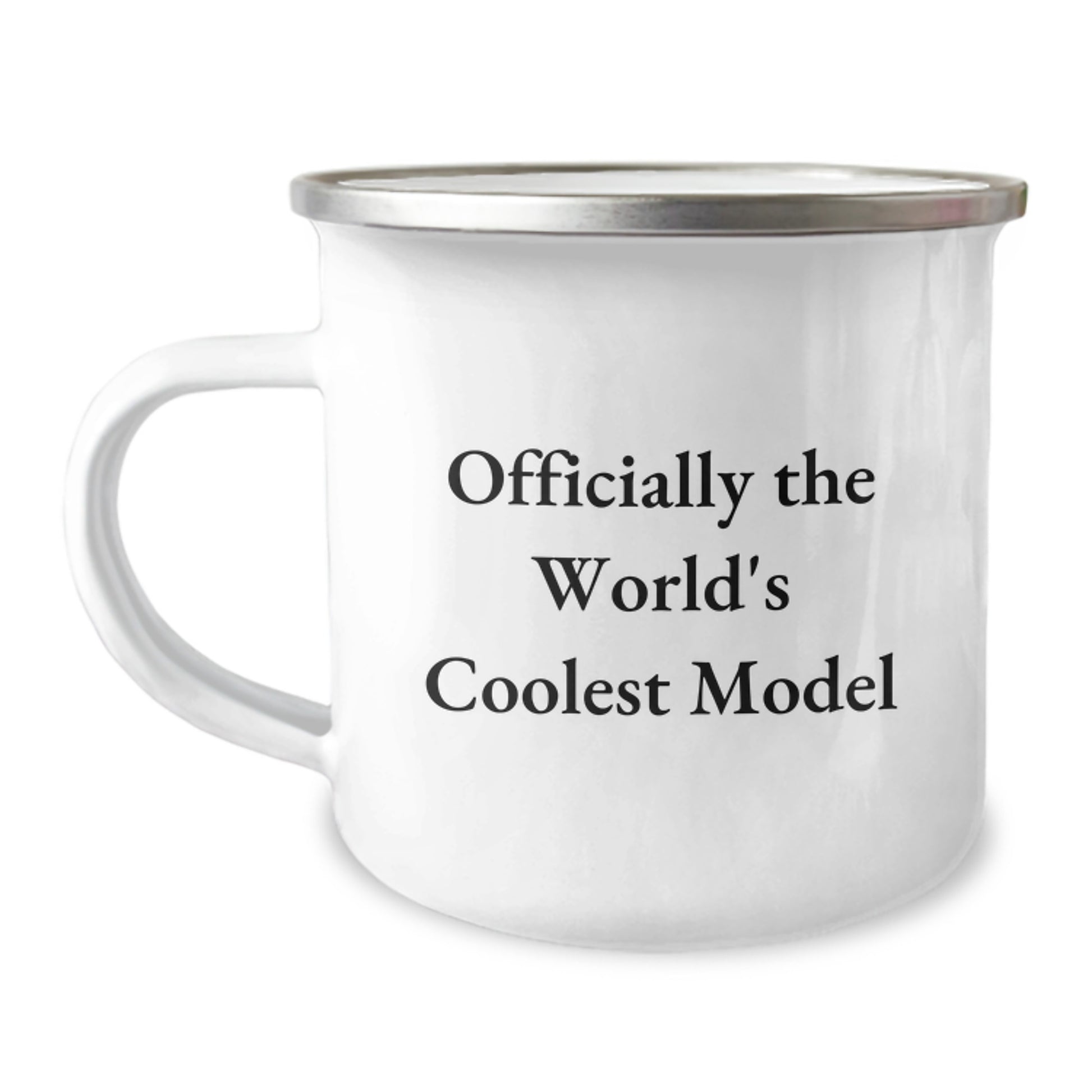 Funny Model Gifts from Friends for Graduation Unique Model Enthusiast Camping Mug - 'Officially The World's Coolest Model' Stainless Steel Mug - Image 1