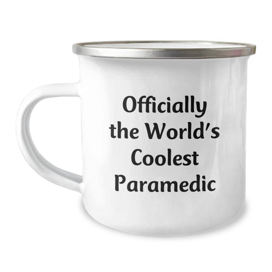 Funny Rescue Worker Gifts from Friends to Cool Rescue Workers for Graduation, Officially World's Coolest Rescue Worker Camping Mug - Image 1
