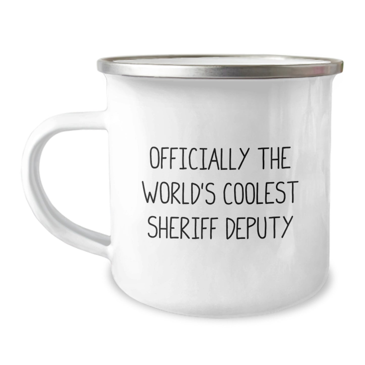 Sheriff Deputy Camping Mug Gift for Him Officially The World's Coolest - Image 1