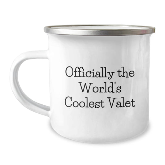 Funny Valet Gifts for Men - Officially The World's Coolest Valet Camping Mug, Unique Graduation Gifts from Friends - Image 1