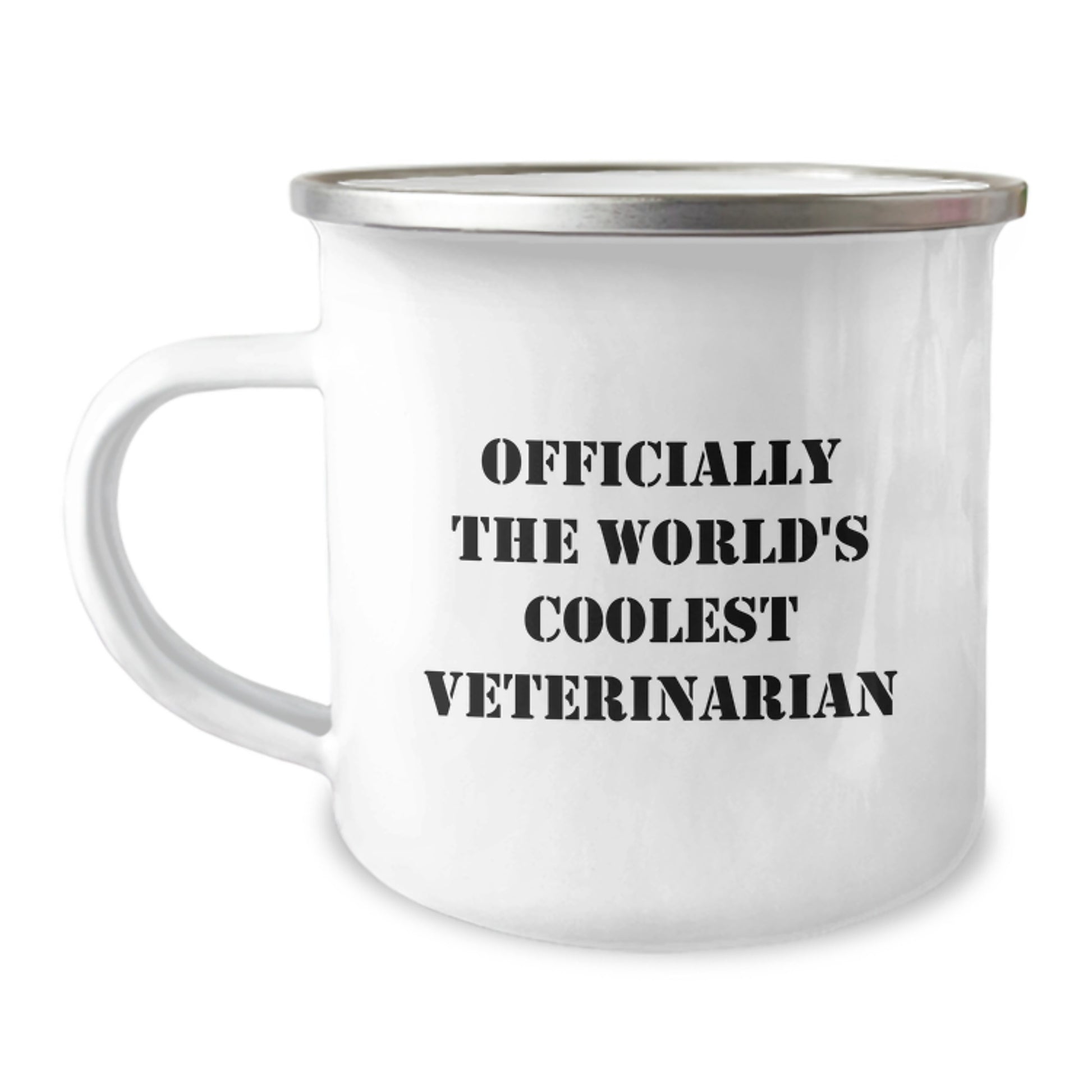 Funny Veterinary Gifts for Veterinarians - Officially The World's Coolest Veterinarian - Camping Mug for Graduation Unique Gifts from Friends - 12 oz Stainless Steel - Image 1