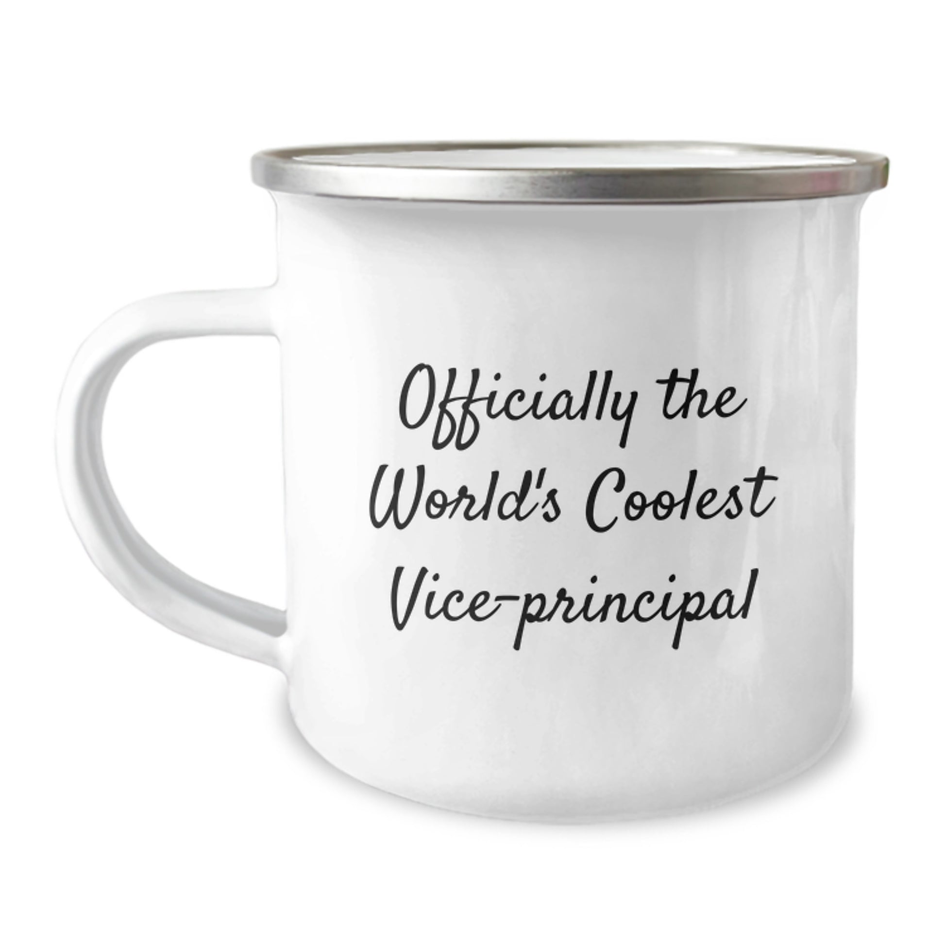 Vice-Principal Gifts from Friends, Co-workers, or Family - 'Officially The World's Coolest Vice-Principal' Funny Camping Mug for Graduation - Image 1
