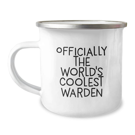 Officially Funny Warden Gifts, Camping Mug for Friends, Gifts from Men, Gifts for Wardens, Unique Graduation Unique Gifts - Image 1