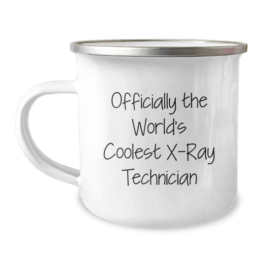 Funny X-Ray Technician Gifts from Friends for Graduation Unique Gifts - 'Officially The World's Coolest X-ray Technician' Camping Mug for Men - Image 1
