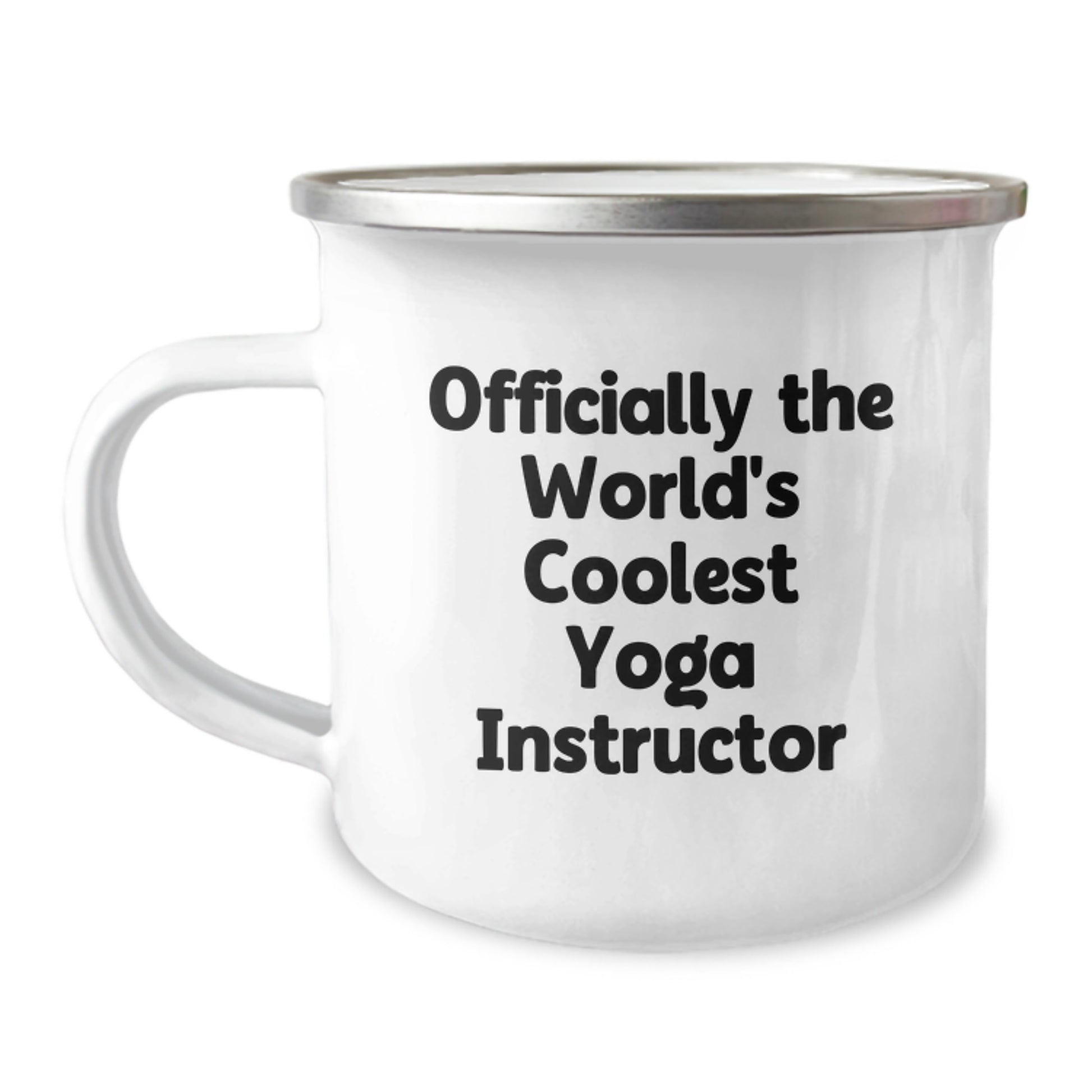 Funny Yoga Instructor Gifts, Camping Mug for Graduation, 'Officially The World's Coolest Yoga Instructor' Quote, Gifts from Family to Yoga Instructor, Unique Gifts for Yoga Instructor - Image 1