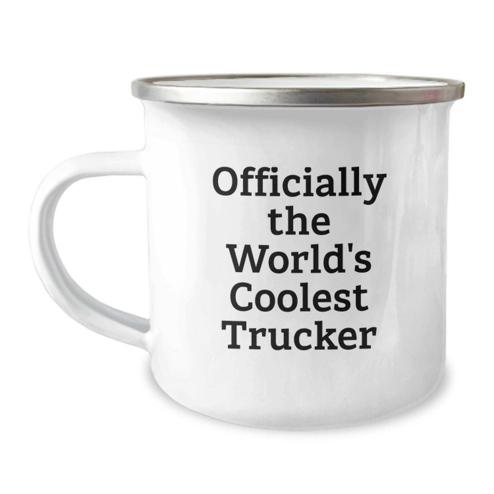 Funny Trucker Gifts from Family and Friends, Officially The World's Coolest Trucker Camping Mug for Graduation Unique - Image 1