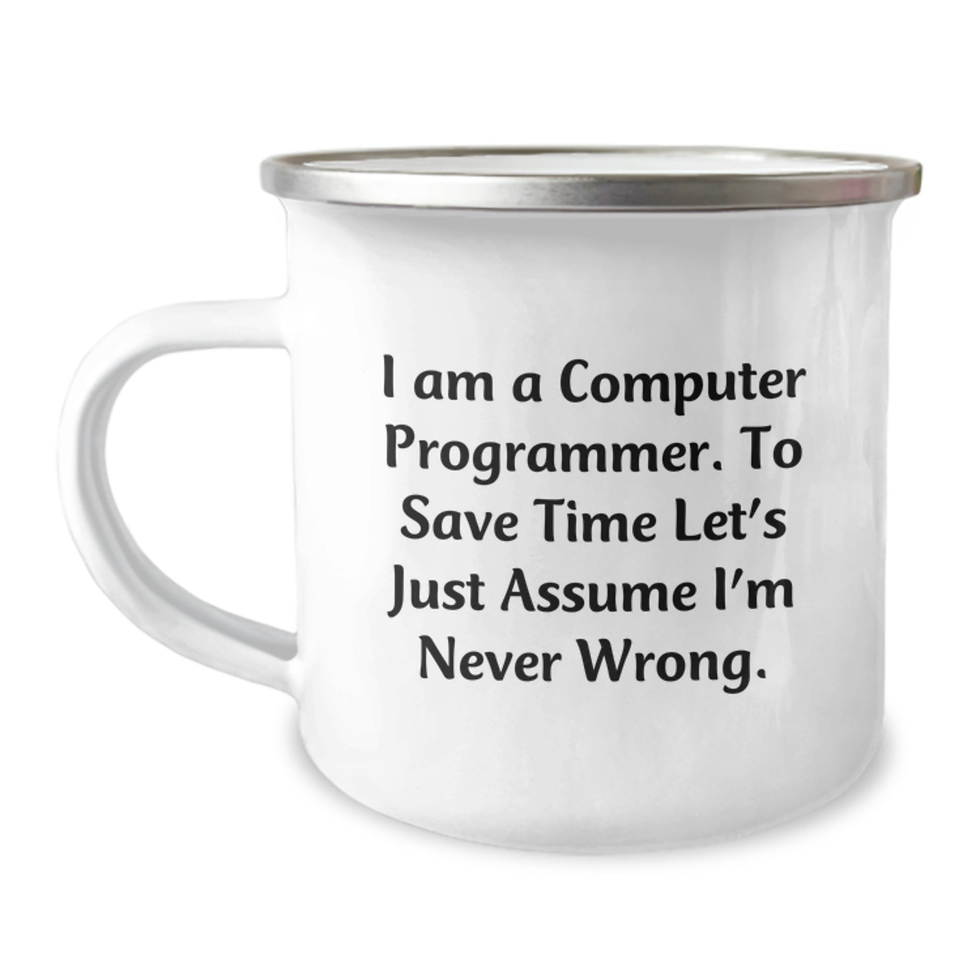 Him Keepsake Birthday Gift Camping Mug for Computer Programmer - Image 1