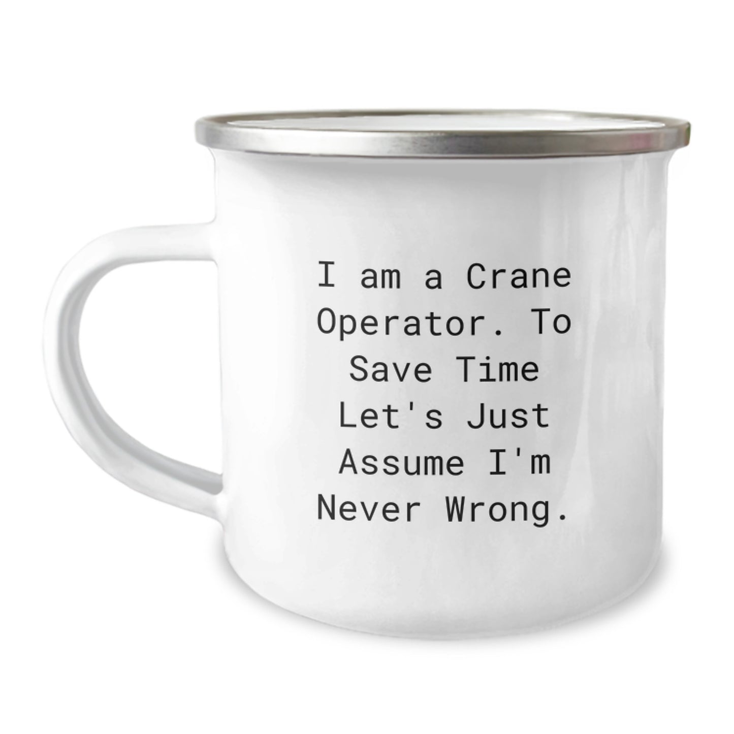 Birthday Gift for Her Crane Operator Camping Mug Present - Image 1